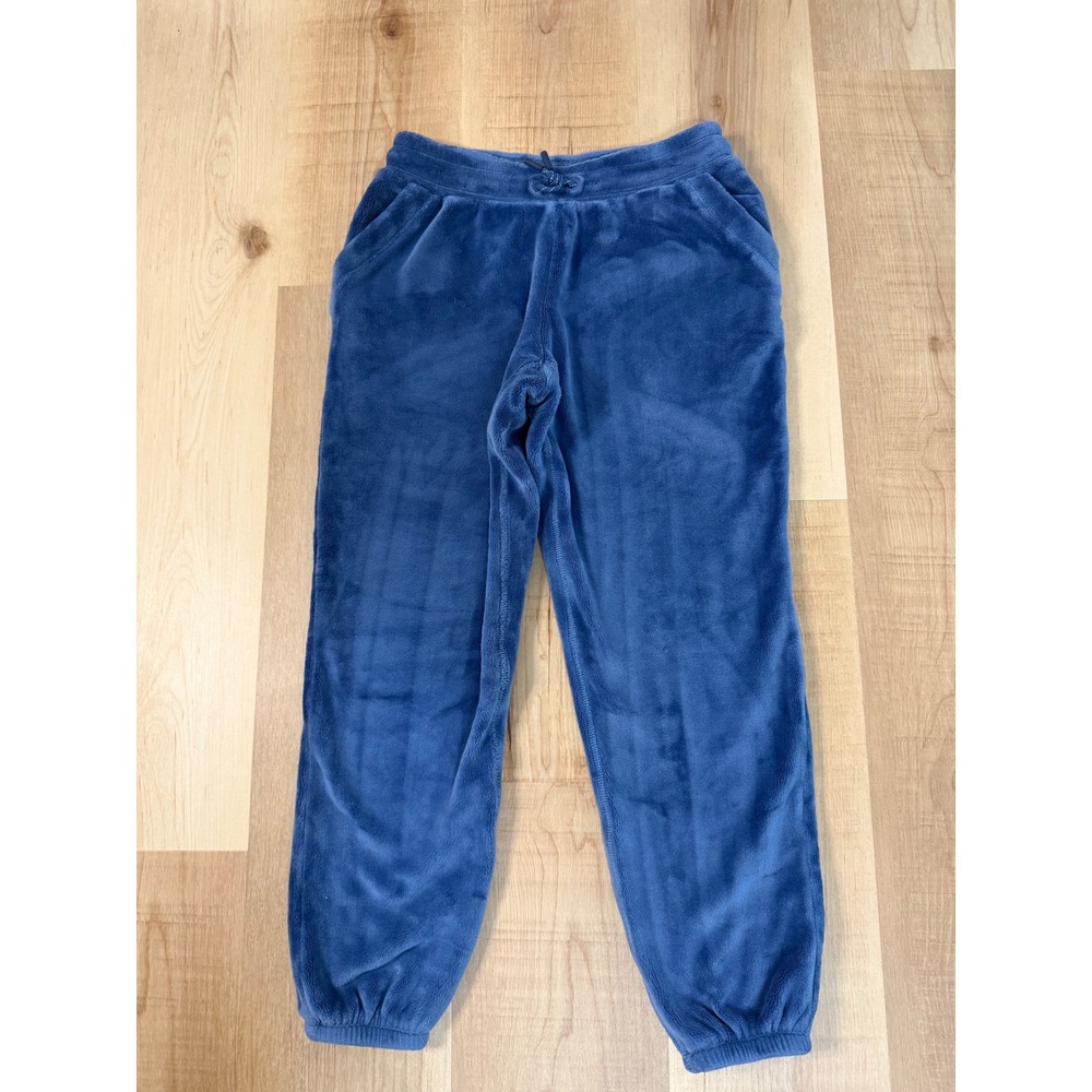 Athleta Girl Blue Plush Fleece Joggers Heavyweight Cozy Sweatpants Size L 12